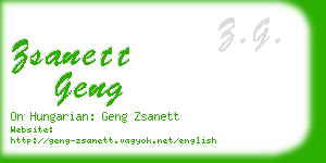 zsanett geng business card